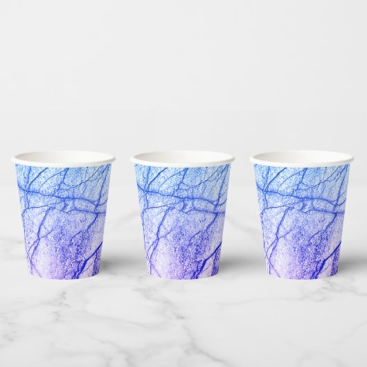 Gobelets En Papier Marbre bicolore violet (Multi)