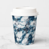 Gobelets En Papier Marbre bleu (Verso)