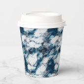 Gobelets En Papier Marbre bleu (Recto)