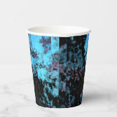 Gobelets En Papier Marbre bleu, gris et violet Abstrait (Droite)