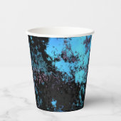 Gobelets En Papier Marbre bleu, gris et violet Abstrait (Recto)