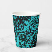 Gobelets En Papier Marbre Granit Texture Bleu (Verso)