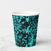 Gobelets En Papier Marbre Granit Texture Bleu (Droite)