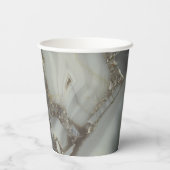 Gobelets En Papier Marbre gris avec Veine or (Verso)