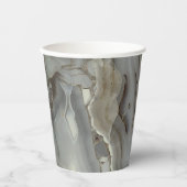 Gobelets En Papier Marbre gris avec Veine or (Recto)