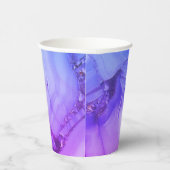 Gobelets En Papier Marbre Violet Exotique  (Droite)