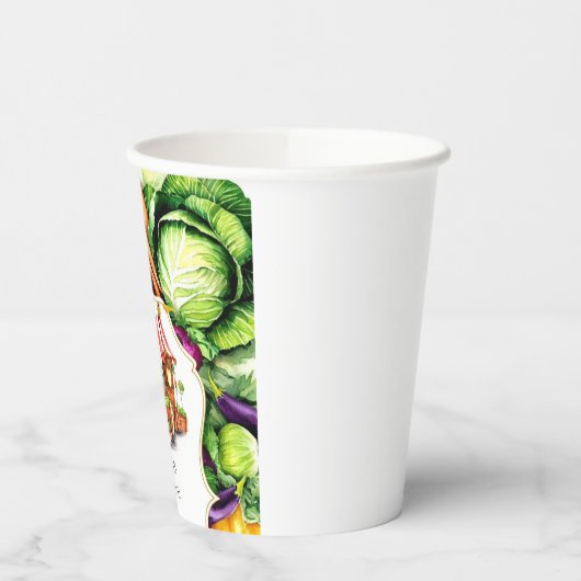 Gobelets En Papier Marché des légumes simples (Gauche)