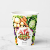 Gobelets En Papier Marché des légumes simples (Recto)