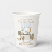 Gobelets En Papier Marché fermier bleu Fête de mariage champêtre (Verso)