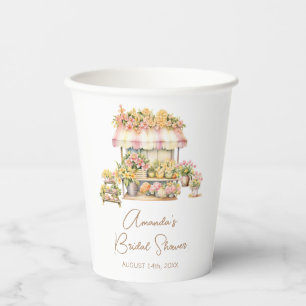 Gobelets En Papier Marché Floral de Printemps Love In Bloom Baby Show