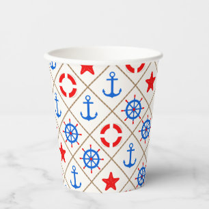 Gobelets En Papier Marche maritime - plaque en papier
