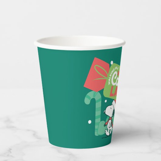 Gobelets En Papier Marcher Dans Un Pays De Bonbons D'Hiver! (Recto)