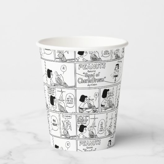 Gobelets En Papier Marcie & Pepperment Patty En Classe (Verso)