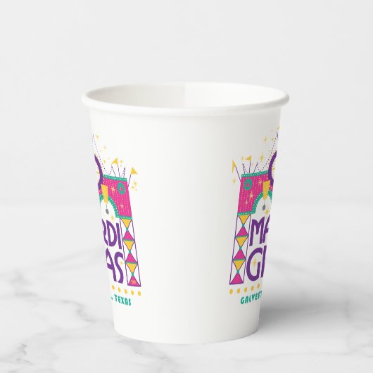 Gobelets En Papier Mardi Gras Arch, Galveston, Texas (Gauche)