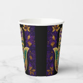 Gobelets En Papier Mardi Gras Gold violet vert Hamsas Art (Gauche)