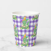 Gobelets En Papier Mardi Gras King Gator et En vichy tasse de papier (Verso)