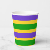 Gobelets En Papier Mardi Gras Stripes (Verso)