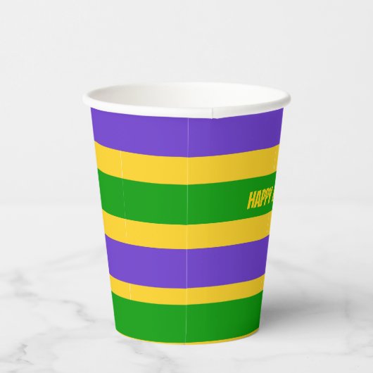 Gobelets En Papier Mardi Gras Stripes (Droite)