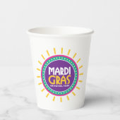 Gobelets En Papier Mardi Gras Sun, Galveston, Texas (Verso)