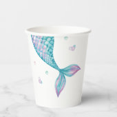 Gobelets En Papier Marée de sirènes sous la mer Anniversaire (Recto)