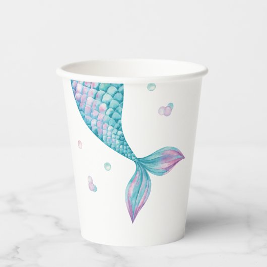 Gobelets En Papier Marée de sirènes sous la mer Anniversaire (Recto)