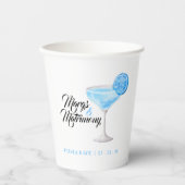 Gobelets En Papier Margs & Matrimony Blue Margarita Enterrement de vi (Recto)