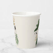 Gobelets En Papier Mariage abstrait tropical moderne peint (Gauche)