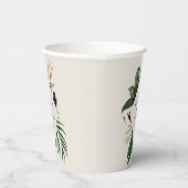 Gobelets En Papier Mariage abstrait tropical moderne peint (Droite)