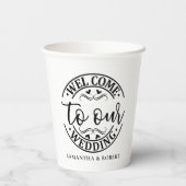 GOBELETS EN PAPIER MARIAGE ACCUEIL SIMPLE (Verso)