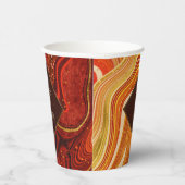 Gobelets En Papier Mariage Agate Abstrait Hot Orange ID827 (Droite)