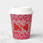 Gobelets En Papier Mariage Anniversaire Fête Amour Coupes de papier (Recto)