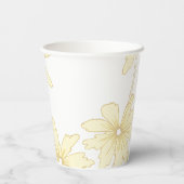Gobelets En Papier Mariage aux marguerites jaune pâle (Verso)