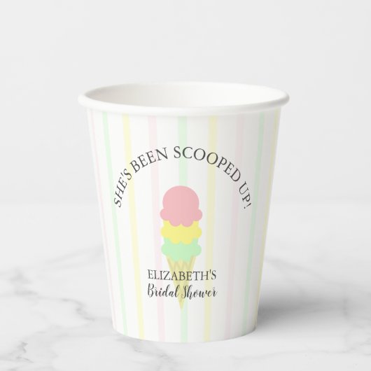 Gobelets En Papier Mariage avec dégustation de glace (Recto)