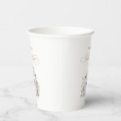 Gobelets En Papier Mariage Blanc de Citrouille d'Automne (Droite)