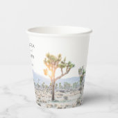 Gobelets En Papier Mariage Boho de Joshua Tree simple (Verso)