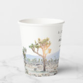 Gobelets En Papier Mariage Boho de Joshua Tree simple (Recto)