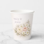 Gobelets En Papier Mariage Botanique Éditorial Doux (Verso)