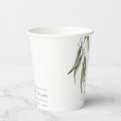 Gobelets En Papier Mariage botanique simple d'Eucalyptus (Gauche)