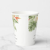 Gobelets En Papier Mariage botanique vert orange tropical (Droite)