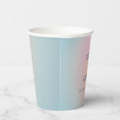 Gobelets En Papier Mariage céleste Pastel bleu rose pâle (Droite)