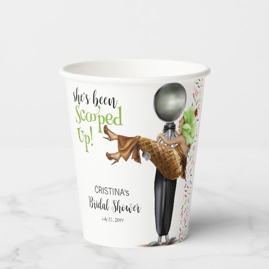 Gobelets En Papier Mariage Cérémonie de Fiançailles Crème Glacée au C (Verso)