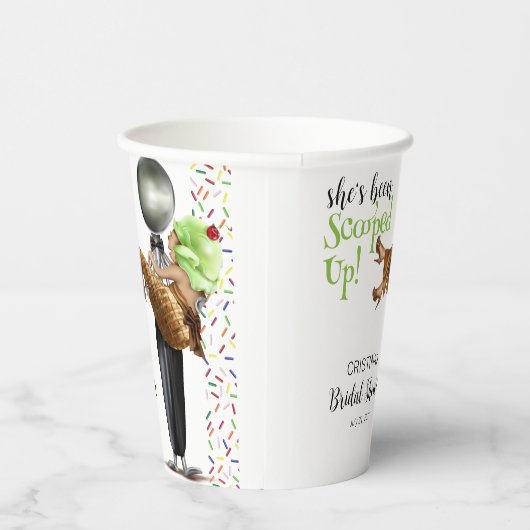 Gobelets En Papier Mariage Cérémonie de Fiançailles Crème Glacée au C (Droite)