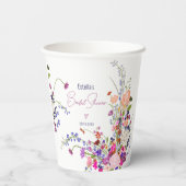 Gobelets En Papier Mariage champêtre chic moderne avec fleurs sauvage (Verso)