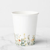 Gobelets En Papier Mariage Champêtre de Fleurs Sauvages (Droite)