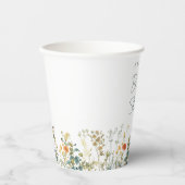 Gobelets En Papier Mariage Champêtre de Fleurs Sauvages (Recto)