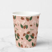 Gobelets En Papier Mariage Champêtre de Fraises Personnalisé (Droite)