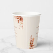 Gobelets En Papier Mariage Champêtre Floral Automne (Droite)