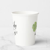 Gobelets En Papier Mariage Chanceux Trèfle Vert Shower de Fiançailles (Droite)