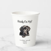 Gobelets En Papier Mariage chien animal (Recto)
