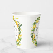 Gobelets En Papier Mariage Citron Citrus Moderne (Droite)